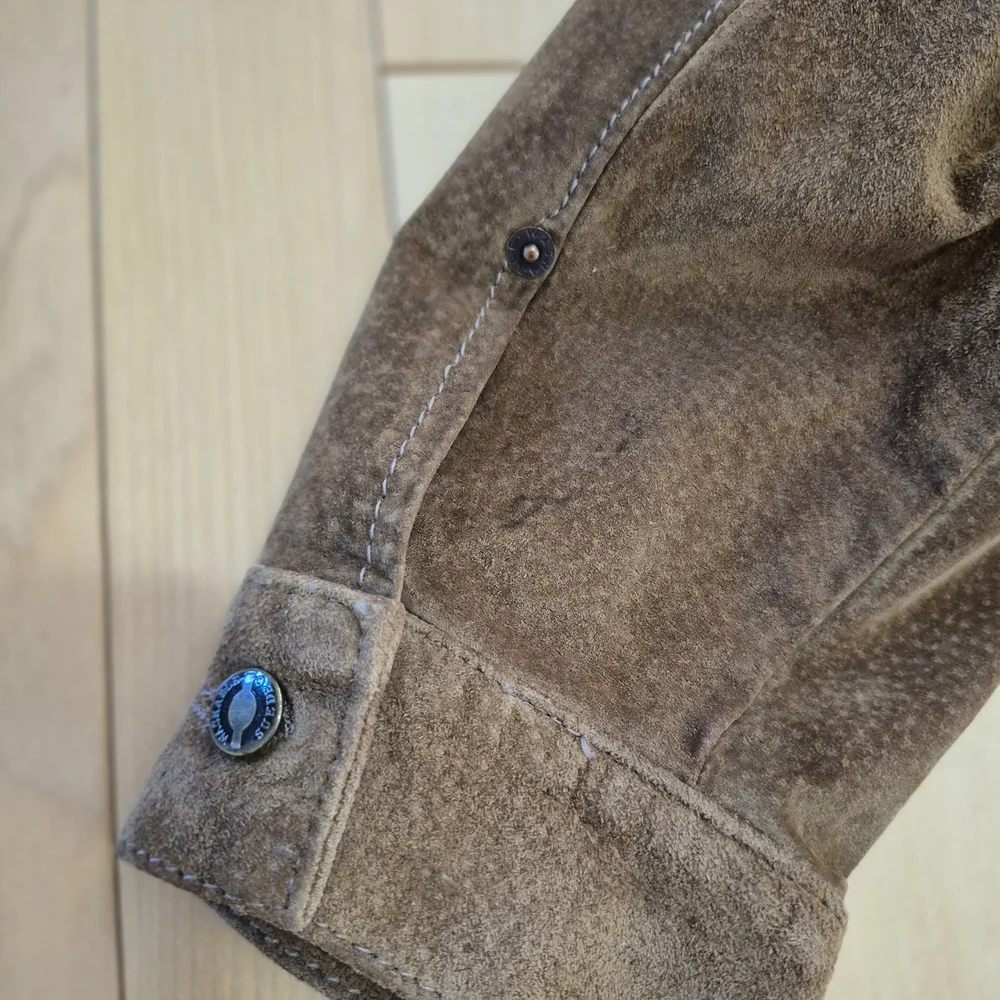 Brown Suede Button-Front  Jacket W2W - Picture 10 of 11